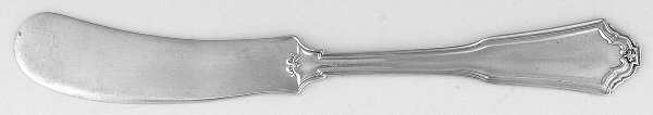 Jacobean (Sterling, No Monograms) Flat Handle Butter Spreader