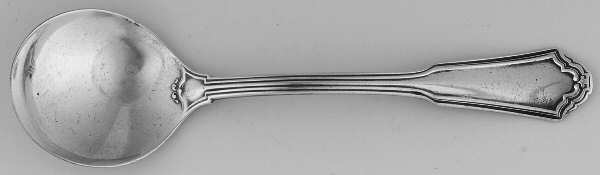 Jacobean (Sterling, No Monograms) Round Bowl Soup Spoon (Bouillon)