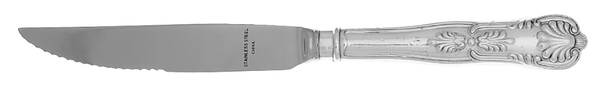 Kings (Silverplate, 1985) Steak Knife Individual Hollow, Serrate HC