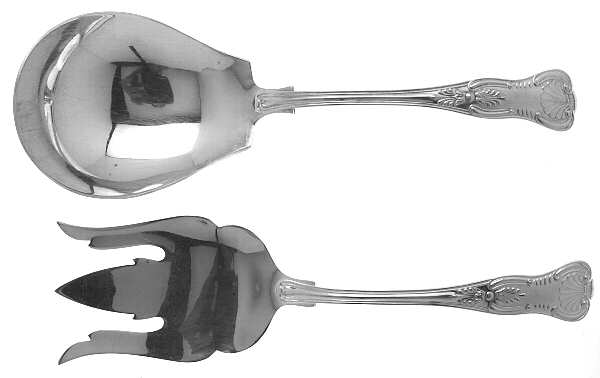 Kings (Silverplate, 1985) (2 Pc) Solid Salad Set