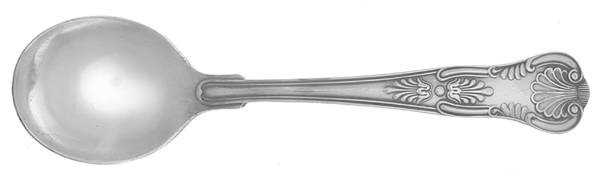 Kings (Silverplate, 1900) Round Bowl Soup Spoon (Bouillon)