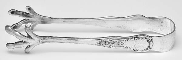 Kings (Silverplate, 1900) Large Ice Serving Tongs with Claw Tips