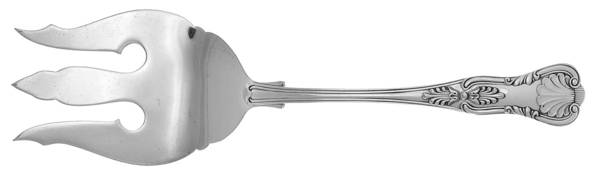 Kings (Silverplate, 1900) Large Solid Fish Serving Fork