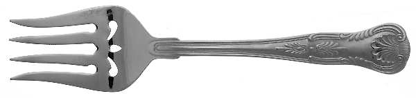 Kings (Stainless, Select, Korea) Medium Solid Cold Meat Serving Fork