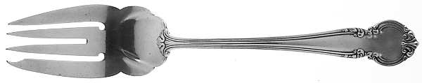 La Comtesse (Sterling, 1897) Medium Solid Cold Meat Serving Fork