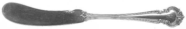 La Comtesse (Sterling, 1897) Flat Handle Butter Spreader