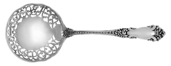 La Marquise (Sterling, 1895) Large Pea Serving Spoon w/Hidden Piercing