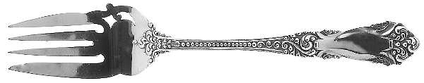 La Marquise (Sterling, 1895) Medium Solid Cold Meat Serving Fork
