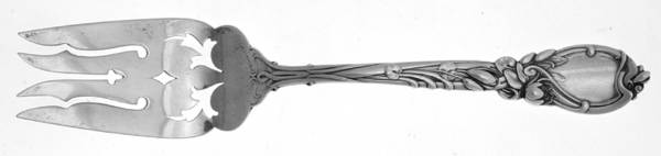 La Parisienne (Sterling, 1902) Medium Solid Cold Meat Serving Fork
