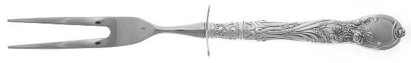 La Parisienne (Sterling, 1902) Large Stainless-Prong Roast Carving Fork