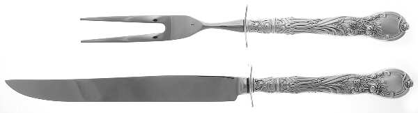 La Parisienne (Sterling, 1902) Large 2-Piece Roast Carving Set w/Stainless Blade