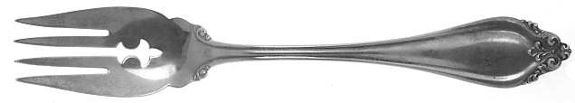 La Perle (Sterling, 1902) Large Individual Solid Fish/Salad Fork