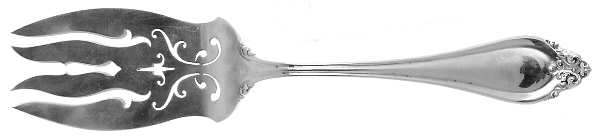 La Perle (Sterling, 1902) Large Solid Cold Meat Serving Fork