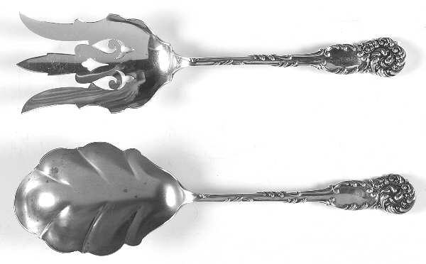 La Reine (Sterling, 1893) (2 Pc) Solid Salad Set
