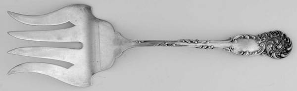 La Reine (Sterling, 1893) Large Solid Fish Serving Fork