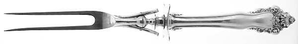 La Splendide (Sterling, 1902) Large Stainless-Prong Roast Carving Fork
