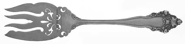 La Splendide (Sterling, 1902) Small Solid Cold Meat Serving Fork