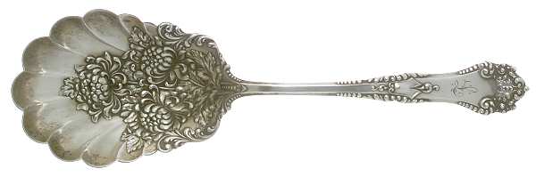 La Touraine (Sterling, 1895) Solid Berry/Casserole Spoon w/ Raised Bowl