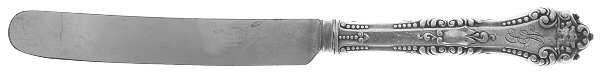 La Touraine (Sterling, 1895) Knife-Old French/Hollow-Bolster-Monogram