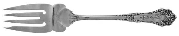La Touraine (Sterling, 1895) Medium Solid Cold Meat Serving Fork