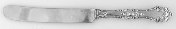 La Touraine (Sterling, 1895) Knife-Old French/Hollow-Bolster-Monogram