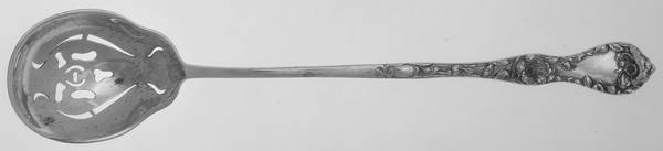 Les Cinq Fleurs (Sterling, 1900, No Monos) Large Lettuce Serving Spoon
