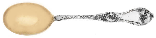 Les Cinq Fleurs (Sterling, 1900, No Monos) Egg Spoon