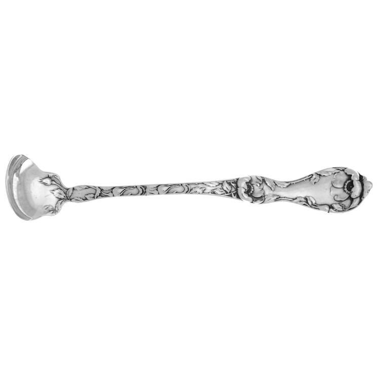 Les Cinq Fleurs (Sterling, 1900, No Monos) Mustard Spoon by Reed & Barton
