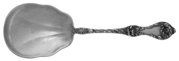 Les Cinq Fleurs (Sterling, 1900, No Monos) Small Solid Berry/Casserole Spoon