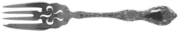 Les Cinq Fleurs (Sterling, 1900, No Monos) Pastry Fork