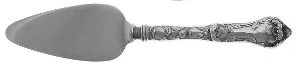 Les Cinq Fleurs (Sterling, 1900, No Monos) Cheese Server with Silverplate Blade