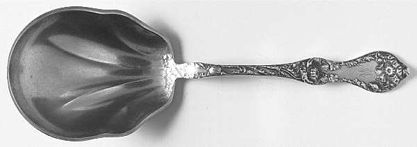 Les Cinq Fleurs (Sterling, 1900, No Monos) Small Solid Salad Servivng Spoon