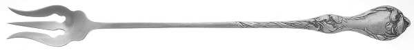 Les Cinq Fleurs (Sterling, 1900, No Monos) Long Handle Olive Fork