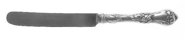 Les Cinq Fleurs (Sterling, 1900, No Monos) Old French Hollow Knife with Bolster