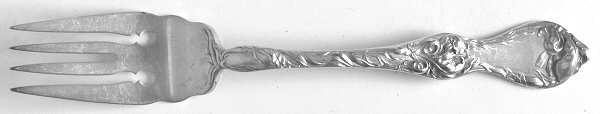 Les Cinq Fleurs (Sterling, 1900, No Monos) Individual Solid Fish Fork