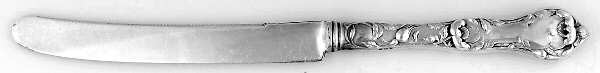Les Cinq Fleurs (Sterling, 1900, No Monos) Orange Knife with Silverplate Blade