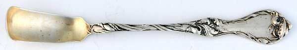 Les Cinq Fleurs (Sterling, 1900, No Monos) Large Horseradish Serving Spoon