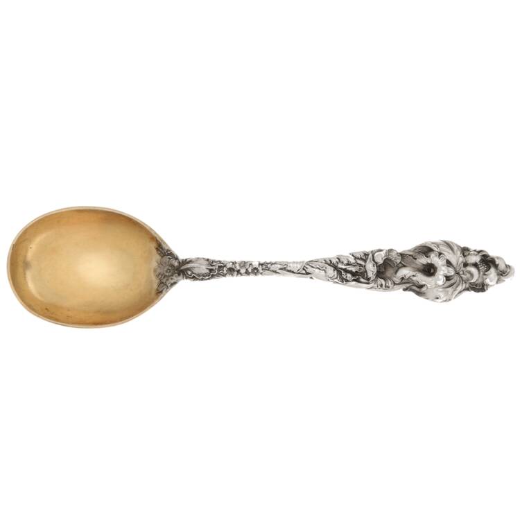 Les Six Fleurs (Sterling, 1901) Large Chocolate Spoon by Reed & Barton