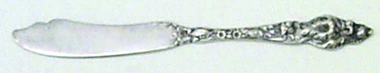 Les Six Fleurs (Sterling, 1901) Flat Handle Butter Spreader