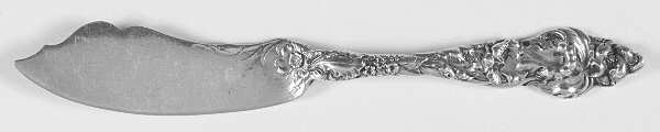 Les Six Fleurs (Sterling, 1901) Flat Handle Master Butter Knife