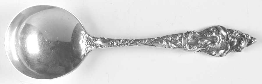 Les Six Fleurs (Sterling, 1901) Round Bowl Soup Spoon (Cream Soup)