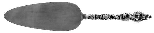Les Six Fleurs (Sterling, 1901) Pie Server with Silverplate Blade