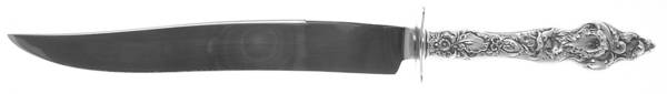 Les Six Fleurs (Sterling, 1901) Small Steak Carving Knife with Stainless Blade