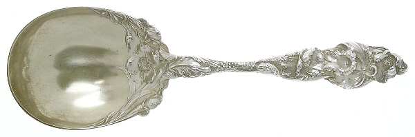 Les Six Fleurs (Sterling, 1901) Solid Salad Serving Spoon