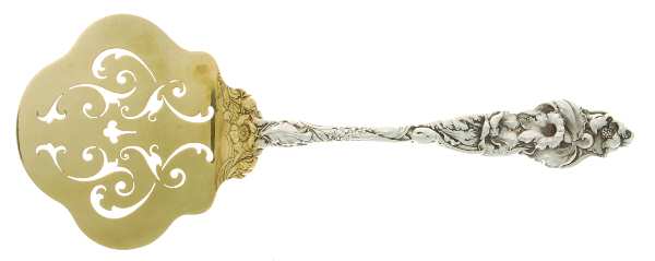Les Six Fleurs (Sterling, 1901) Solid Pierced Waffle Server