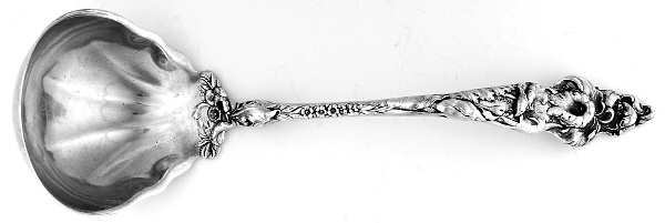 Les Six Fleurs (Sterling, 1901) Large Solid Soup Ladle
