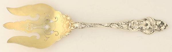 Les Six Fleurs (Sterling, 1901) Solid Salad Serving Fork