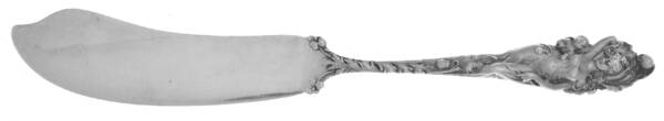 Love Disarmed (Sterling, 1899) Small Flat Handled Butter Spreader