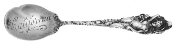 Love Disarmed (Sterling, 1899) Souvenir Spoon (Ice Cream Spoon)