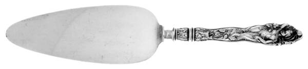 Love Disarmed (Sterling, 1899) Pie Server with Silverplate Blade